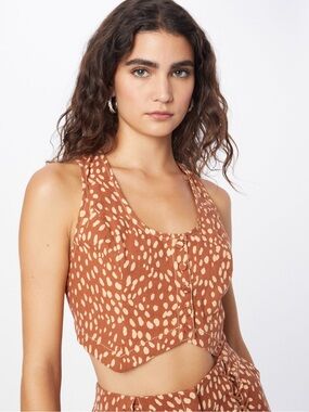 NWT Free People Fawn Print Top Size 2